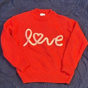 Pink Lily Red Love Sweater
